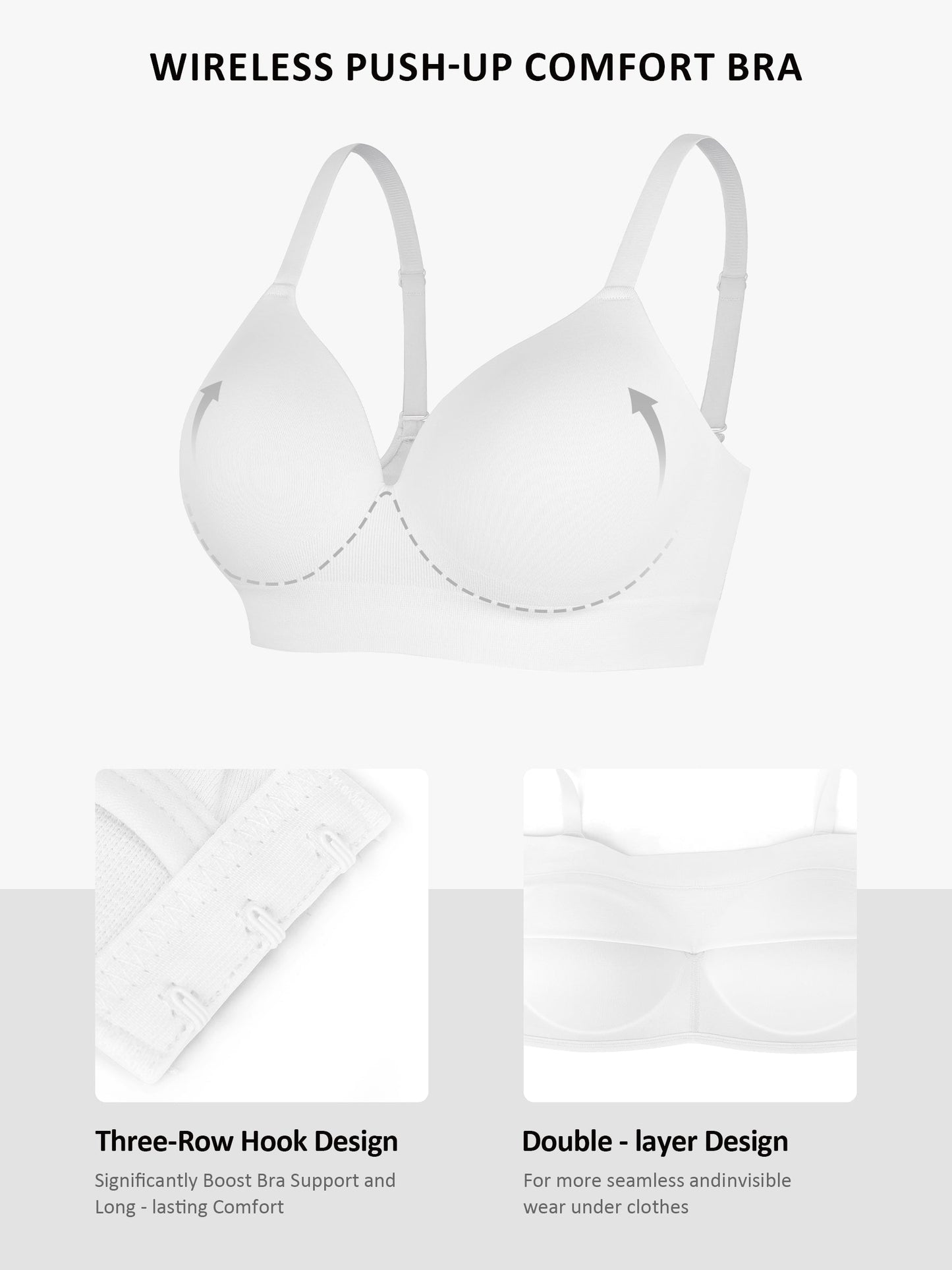 MyCurve 1 V Neck Shaping Bodysuit + 1 Push-Up Seamless Bra