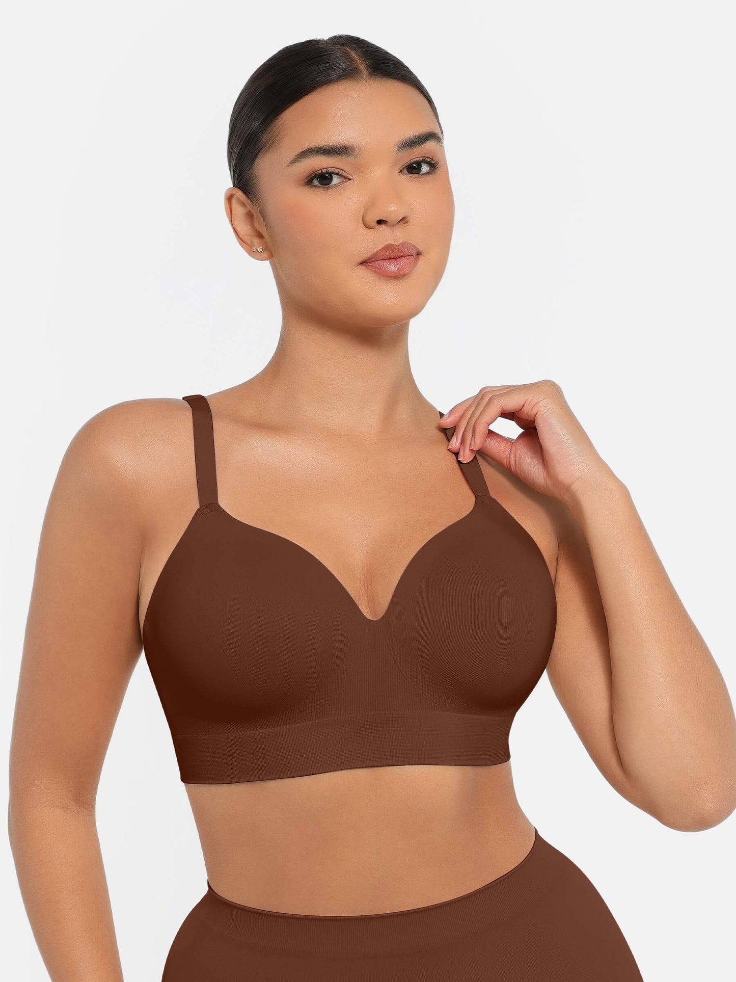 MyCurve 1 V Neck Shaping Bodysuit + 1 Push-Up Seamless Bra