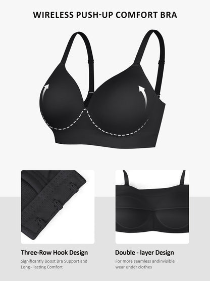 MyCurve Wireless Push-Up Seamless Full Coverage Bra Bundle