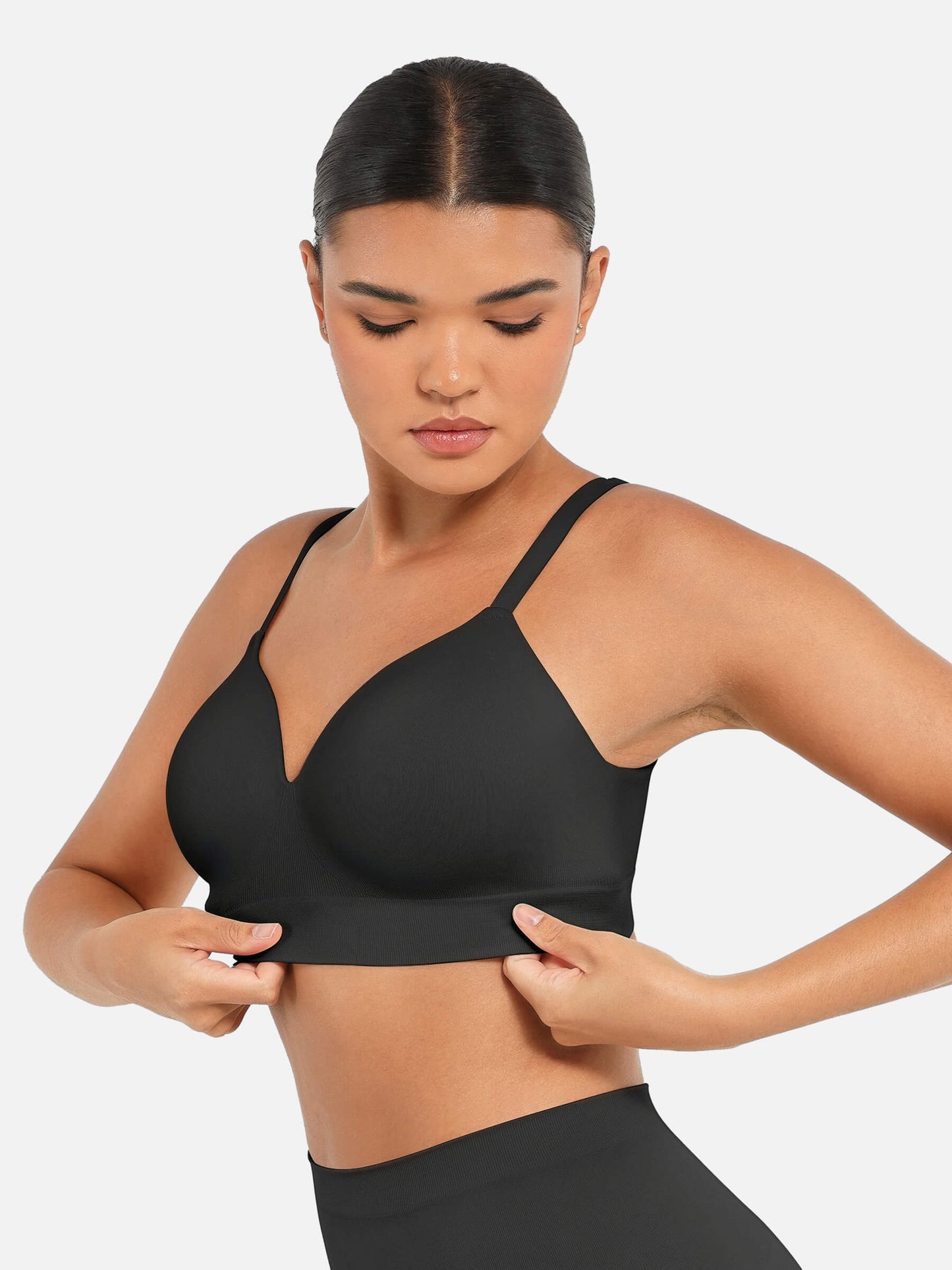 MyCurve 1 V Neck Shaping Bodysuit + 1 Push-Up Seamless Bra