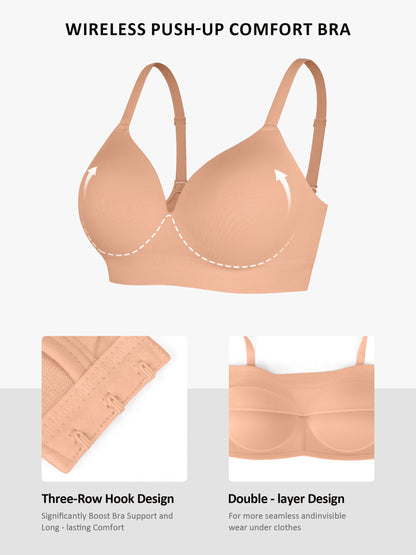 MyCurve Wireless Push-Up Seamless Full Coverage Bra Bundle