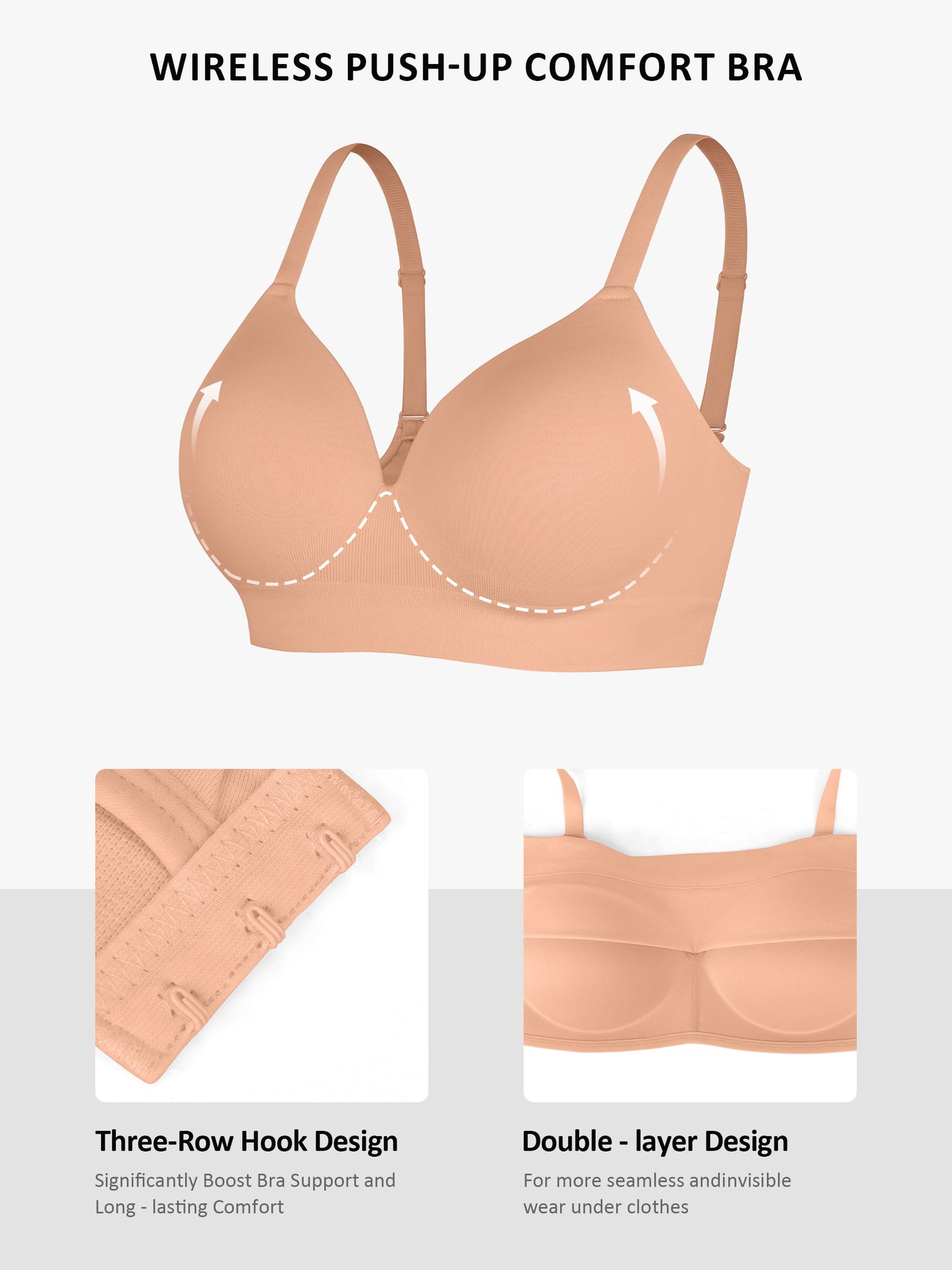 MyCurve 1 Push-Up Seamless Bra + 1 Smooth Seamless Bra